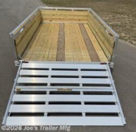 New 2026 H&H Trailers 76X12 2990 GVWR ALUMINUM W/3 Board Sides Utility Trailer