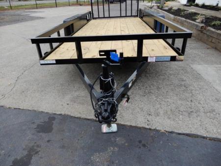 New 2027 Currahee 76x16' Utility, 14" Open Sides, Removable Ramp Gate