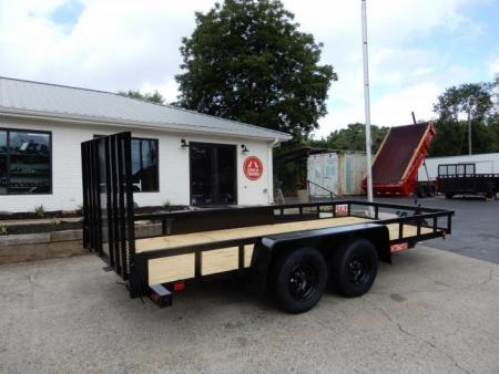 New 2027 Currahee 76x16' Utility, 14" Open Sides, Removable Ramp Gate