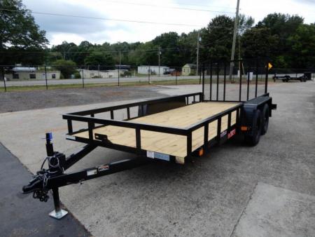 New 2027 Currahee 76x16' Utility, 14" Open Sides, Removable Ramp Gate