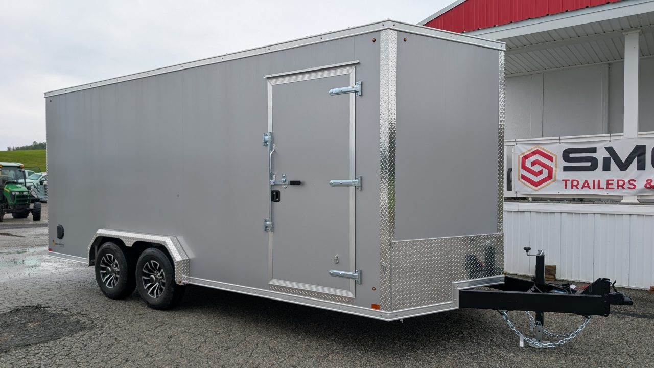 New 2027 BELMONT 7.5 x 18 HD V-Nose Cargo Trailer w/ Knife Edge Ramp (84" INSIDE)