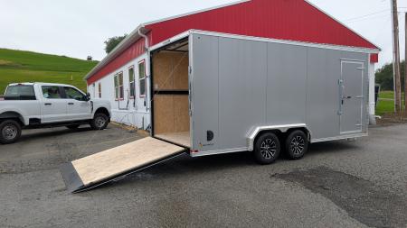 New 2027 BELMONT 7.5 x 18 HD V-Nose Cargo Trailer w/ Knife Edge Ramp (84  INSIDE)
