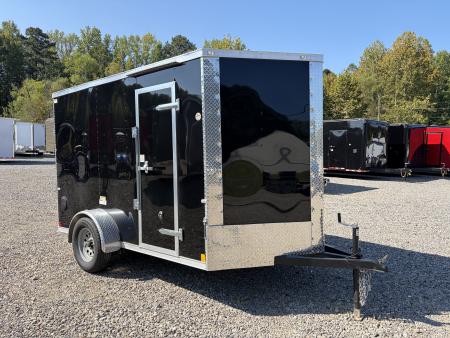 Used 2026 Cargo Craft 7X12 Enclosed Trailer, Side Door, Used One Time, Single Axle, Black