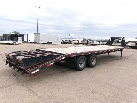 Used 2004 Load Trail Gooseneck 32' Flatbed Trailer