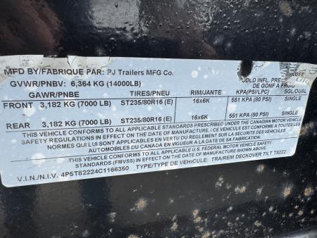 Used 2012 PJ Trailers T8222 Equipment Trailer