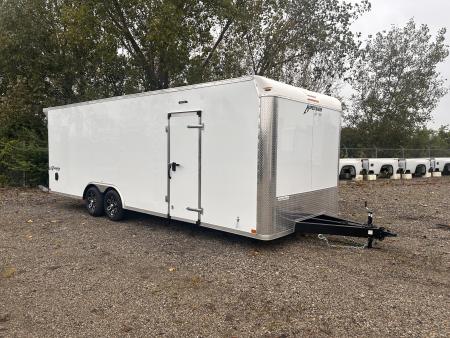 New 2027 Homesteader Trailer 24 FT FLAT FRONT ENCLOSED TRAILER 10K GVWR ALUMINUM WHEELS SEMI-SCREWLESS ADJUSTABLE COUPLER