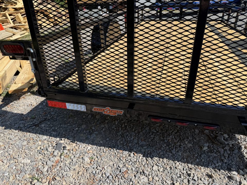 New 2027 Down 2 Earth DTE7614G29 Utility Trailer 76x14 TUBE RAIL ,FLIP UP JACK & FOLD FLAT GATE