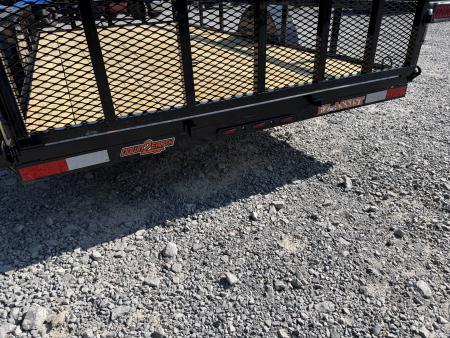 New 2027 Down 2 Earth DTE7614G29 Utility Trailer 76x14 TUBE RAIL ,FLIP UP JACK & FOLD FLAT GATE