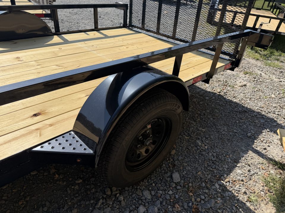 New 2027 Down 2 Earth DTE7614G29 Utility Trailer 76x14 TUBE RAIL ,FLIP UP JACK & FOLD FLAT GATE