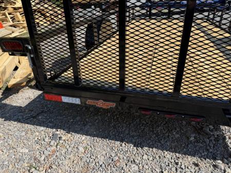 New 2027 Down 2 Earth DTE7614G29 Utility Trailer 76x14 TUBE RAIL ,FLIP UP JACK & FOLD FLAT GATE