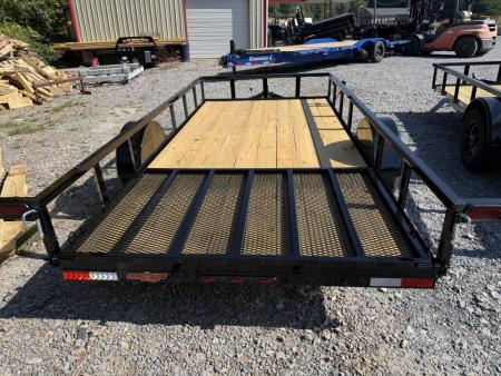 New 2027 Down 2 Earth DTE7614G29 Utility Trailer 76x14 TUBE RAIL ,FLIP UP JACK & FOLD FLAT GATE