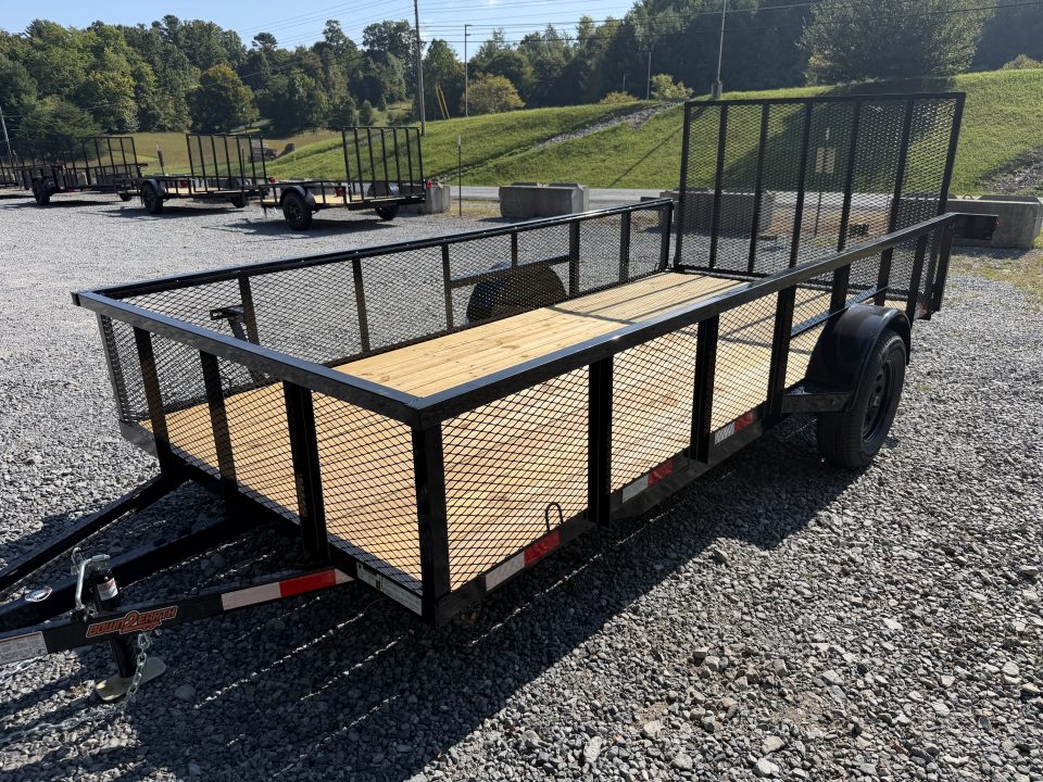 New 2027 Down 2 Earth DTE7614G29 76”X14’ Utility Trailer 24” HIGH MESH SIDES TUBE RAIL FOLD FLAT GATE