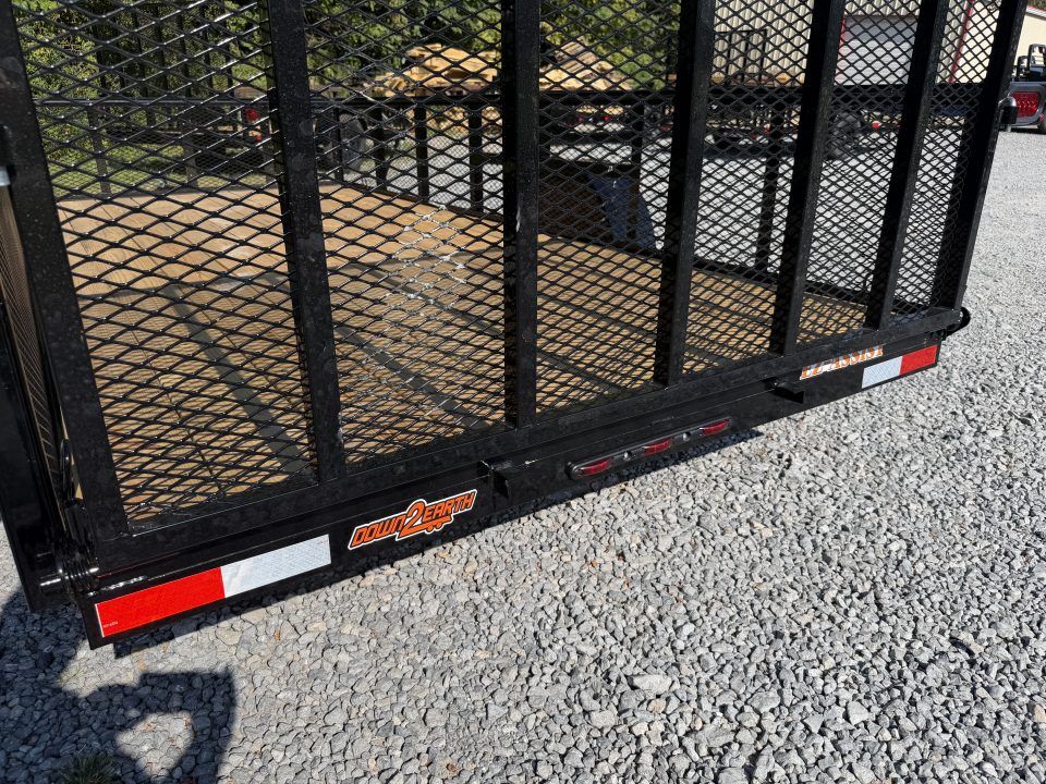 New 2027 Down 2 Earth DTE7614G29 76”X14’ Utility Trailer 24” HIGH MESH SIDES TUBE RAIL FOLD FLAT GATE