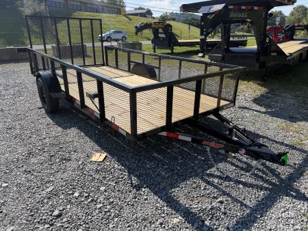 New 2027 Down 2 Earth DTE7614G29 76”X14’ Utility Trailer 24” HIGH MESH SIDES TUBE RAIL FOLD FLAT GATE