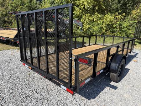 New 2027 Down 2 Earth DTE7614G29 76”X14’ Utility Trailer 24” HIGH MESH SIDES TUBE RAIL FOLD FLAT GATE