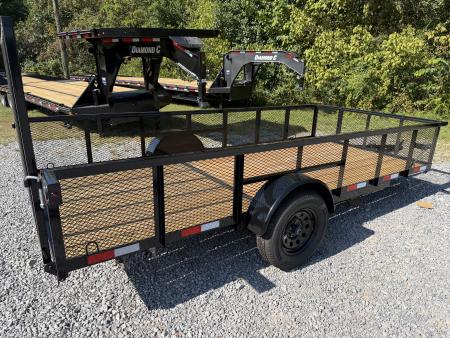 New 2027 Down 2 Earth DTE7614G29 76”X14’ Utility Trailer 24” HIGH MESH SIDES TUBE RAIL FOLD FLAT GATE