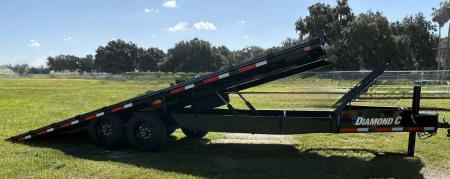 New 2027 Diamond C DET208 DECKOVER TRAILER; ABS BRAKES; HYDRAULIC JACK; BLUETOOTH WIRELESS CONTROLLER; FULL BED TILT; 18PLY TIRES