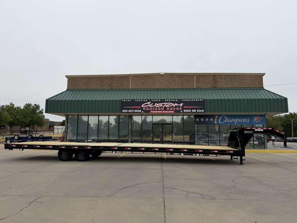 New 2026 MP CUSTOM 40 X 102 TANDEM AXLE 14K FLATBED GOOSENECK W/ SLIDE IN RAMPS