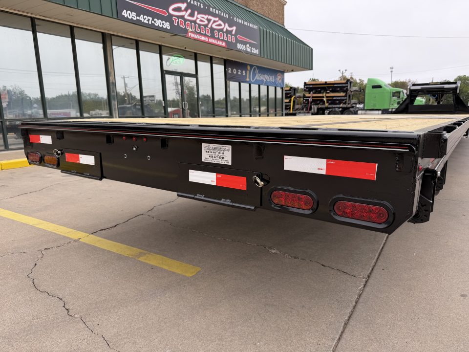 New 2026 MP CUSTOM 40 X 102 TANDEM AXLE 14K FLATBED GOOSENECK W/ SLIDE IN RAMPS