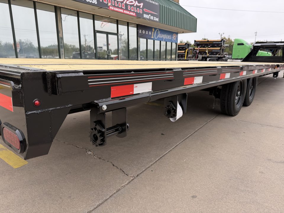 New 2026 MP CUSTOM 40 X 102 TANDEM AXLE 14K FLATBED GOOSENECK W/ SLIDE IN RAMPS