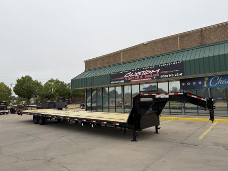 New 2026 MP CUSTOM 40 X 102 TANDEM AXLE 14K FLATBED GOOSENECK W/ SLIDE IN RAMPS