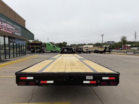 New 2026 MP CUSTOM 40 X 102 TANDEM AXLE 14K FLATBED GOOSENECK W/ SLIDE IN RAMPS