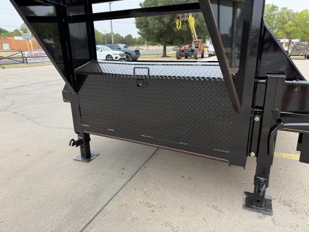 New 2026 MP CUSTOM 40 X 102 TANDEM AXLE 14K FLATBED GOOSENECK W/ SLIDE IN RAMPS