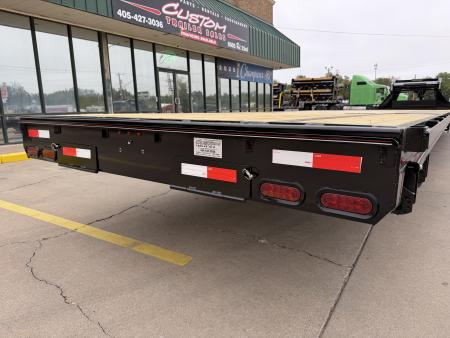 New 2026 MP CUSTOM 40 X 102 TANDEM AXLE 14K FLATBED GOOSENECK W/ SLIDE IN RAMPS