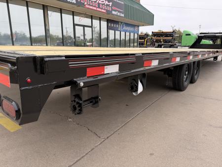 New 2026 MP CUSTOM 40 X 102 TANDEM AXLE 14K FLATBED GOOSENECK W/ SLIDE IN RAMPS