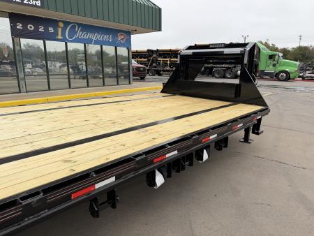 New 2026 MP CUSTOM 40 X 102 TANDEM AXLE 14K FLATBED GOOSENECK W/ SLIDE IN RAMPS