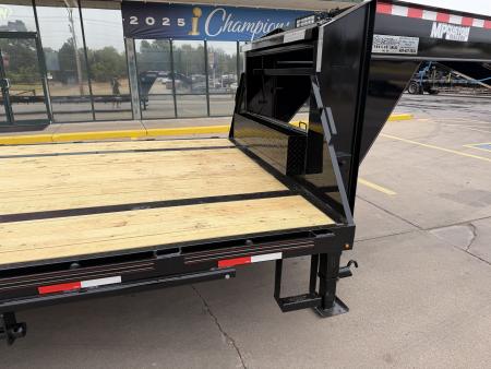 New 2026 MP CUSTOM 40 X 102 TANDEM AXLE 14K FLATBED GOOSENECK W/ SLIDE IN RAMPS