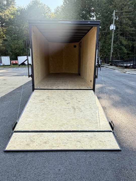 New 2027 Covered Wagon 7X16 Enclosed, Inside Height 7', Black Trim