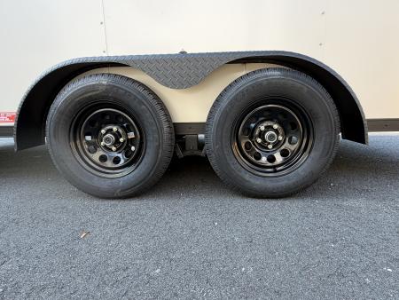 New 2027 Covered Wagon 7X16 Enclosed, Inside Height 7', Black Trim