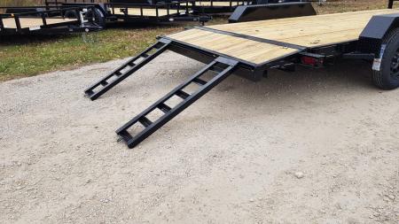 New 2027 MEB 7x18 Open Wood Deck Auto Hauler Car / Racing Trailer