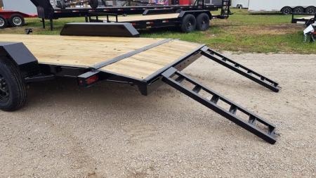 New 2027 MEB 7x18 Open Wood Deck Auto Hauler Car / Racing Trailer