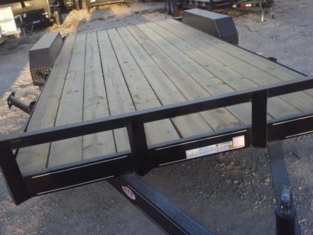 New 2027 MEB 7x18 Open Wood Deck Auto Hauler Car / Racing Trailer
