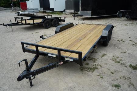 New 2027 MEB 7x18 Open Wood Deck Auto Hauler Car / Racing Trailer