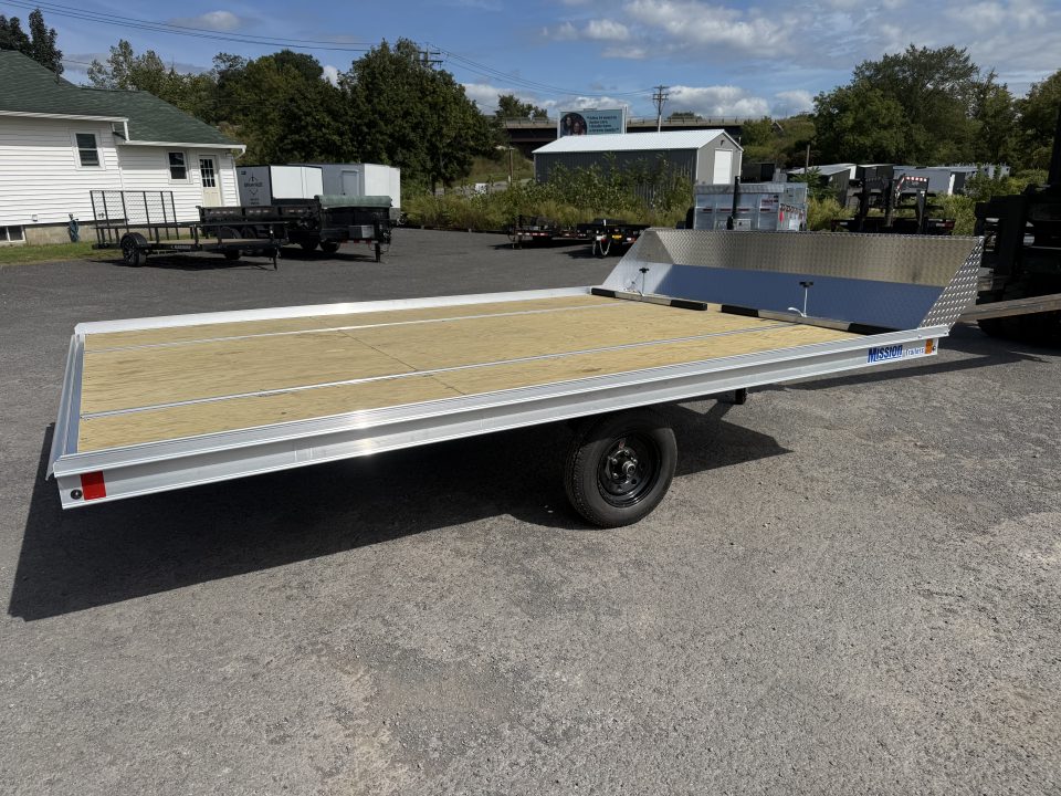 New 2027 Mission 101X12 Open Flat Snowmobile Trailer