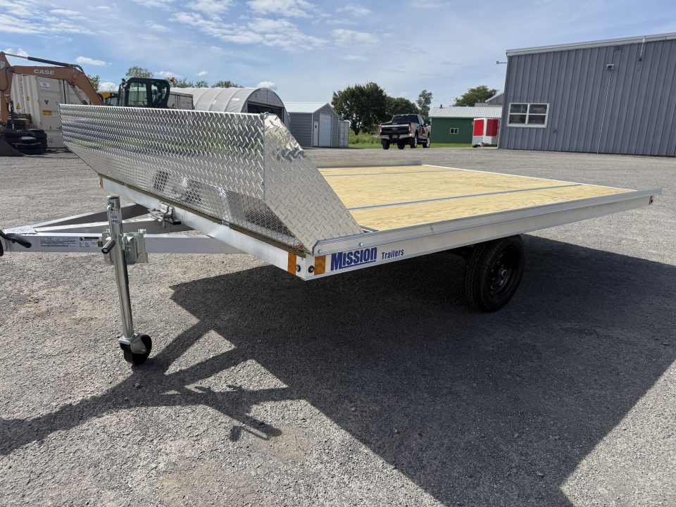 New 2027 Mission 101X12 Open Flat Snowmobile Trailer