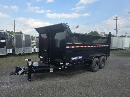 New 2027 Sure-Trac 7X14 14K - 4' HIGH SIDES Dump Trailer