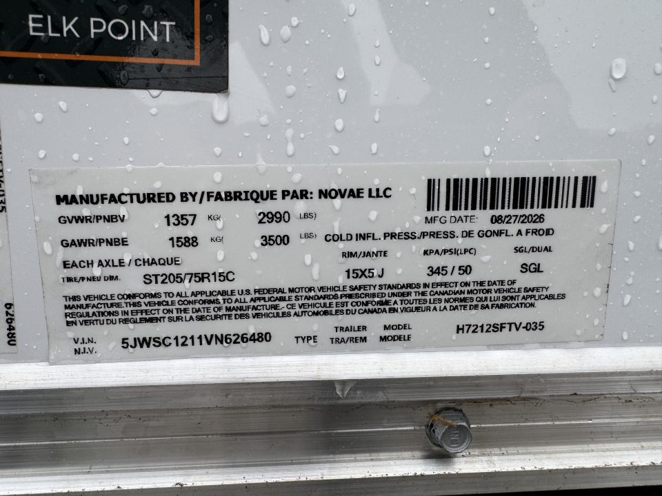 New 2027 H&H Trailers H7212SFTV-035 Cargo / Enclosed Trailer
