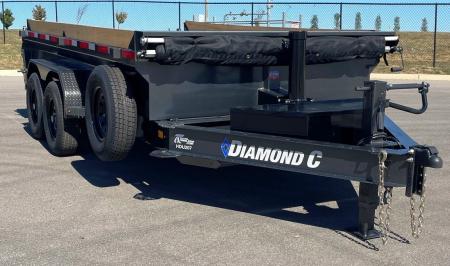 New DIAMOND C 14' HDU 207 TELESCOPIC DUMP TRAILER: METALLIC GRAY, 14K GVWR