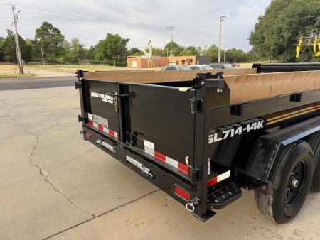 New #173353 2027 SOUTHLAND SL714 14 X 83 TANDEM AXLE 14K BUMPER PULL DUMP W/ SPARE TIRE