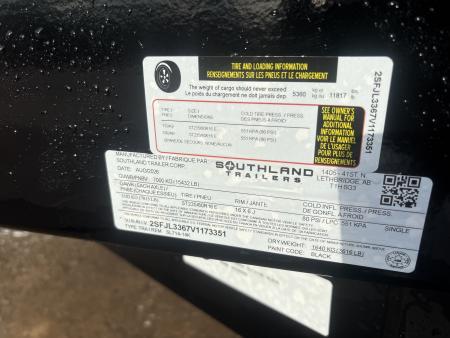 New #173351 2027 SOUTHLAND SL714 14 X 83 TANDEM AXLE 14K BUMPER PULL DUMP W/ SPARE TIRE