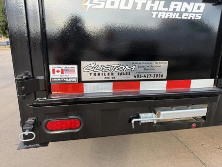 New #173351 2027 SOUTHLAND SL714 14 X 83 TANDEM AXLE 14K BUMPER PULL DUMP W/ SPARE TIRE