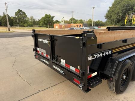 New #173351 2027 SOUTHLAND SL714 14 X 83 TANDEM AXLE 14K BUMPER PULL DUMP W/ SPARE TIRE