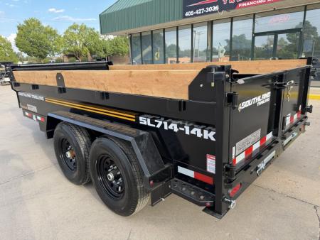 New #173350 2027 SOUTHLAND SL714 14 X 83 TANDEM AXLE 14K BUMPER PULL DUMP W/ SPARE TIRE