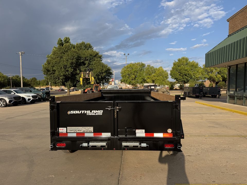 New #173345 2027 SOUTHLAND SL714 14 X 83 TANDEM AXLE 14K BUMPER PULL DUMP W/ SPARE TIRE