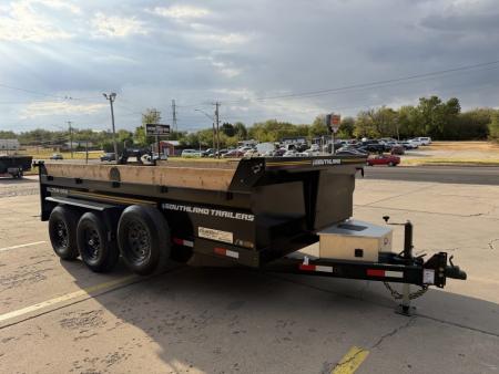 New #174104 2027 SOUTHLAND SL714 14 X 83 TANDEM AXLE 14K BUMPER PULL DUMP W/ SPARE TIRE