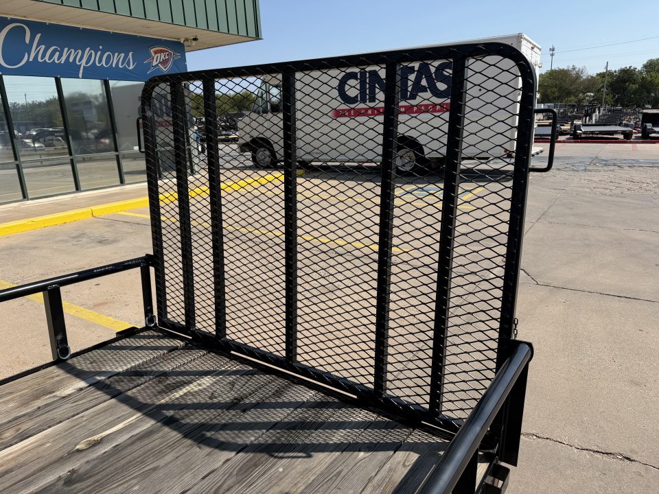 Used #003225 USED 2019 GR TRAILERS 12 X 70 SINGLE AXLE PIPE TOP UTILITY TRAILER W/ REAR RAMP GATE